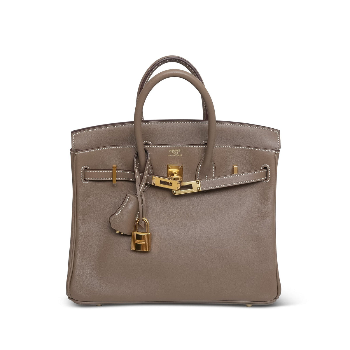 Birkin 25 Etoupe Swift Gold Plated A Stamp