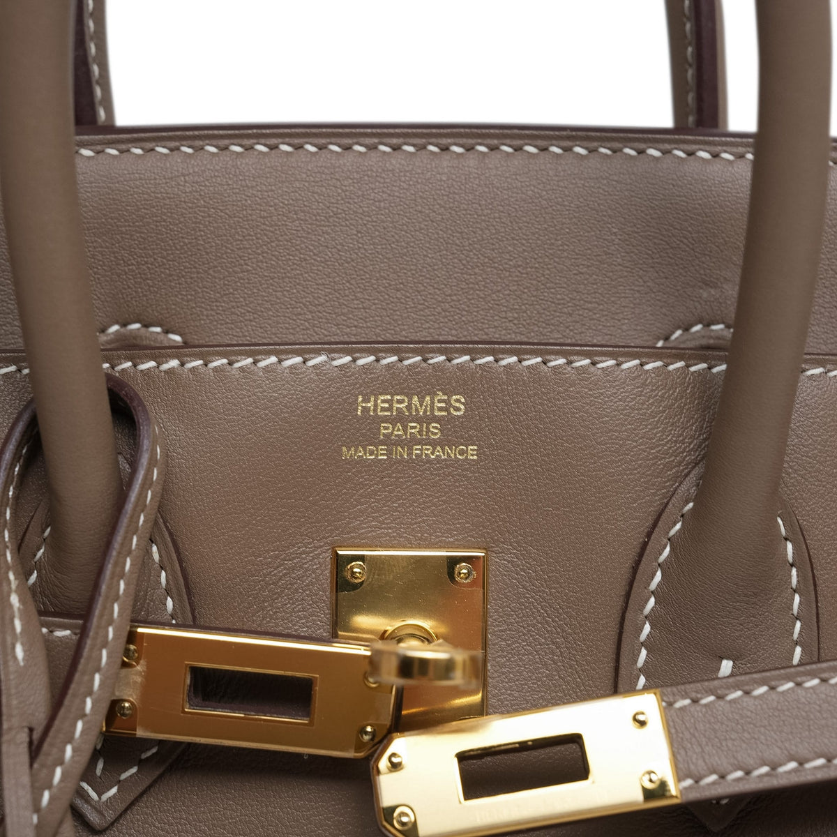 Birkin 25 Etoupe Swift Gold Plated A Stamp