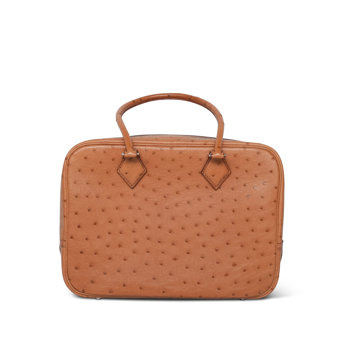 Plume 28 Saffron Ostrich Palladium Plated L Square Stamp