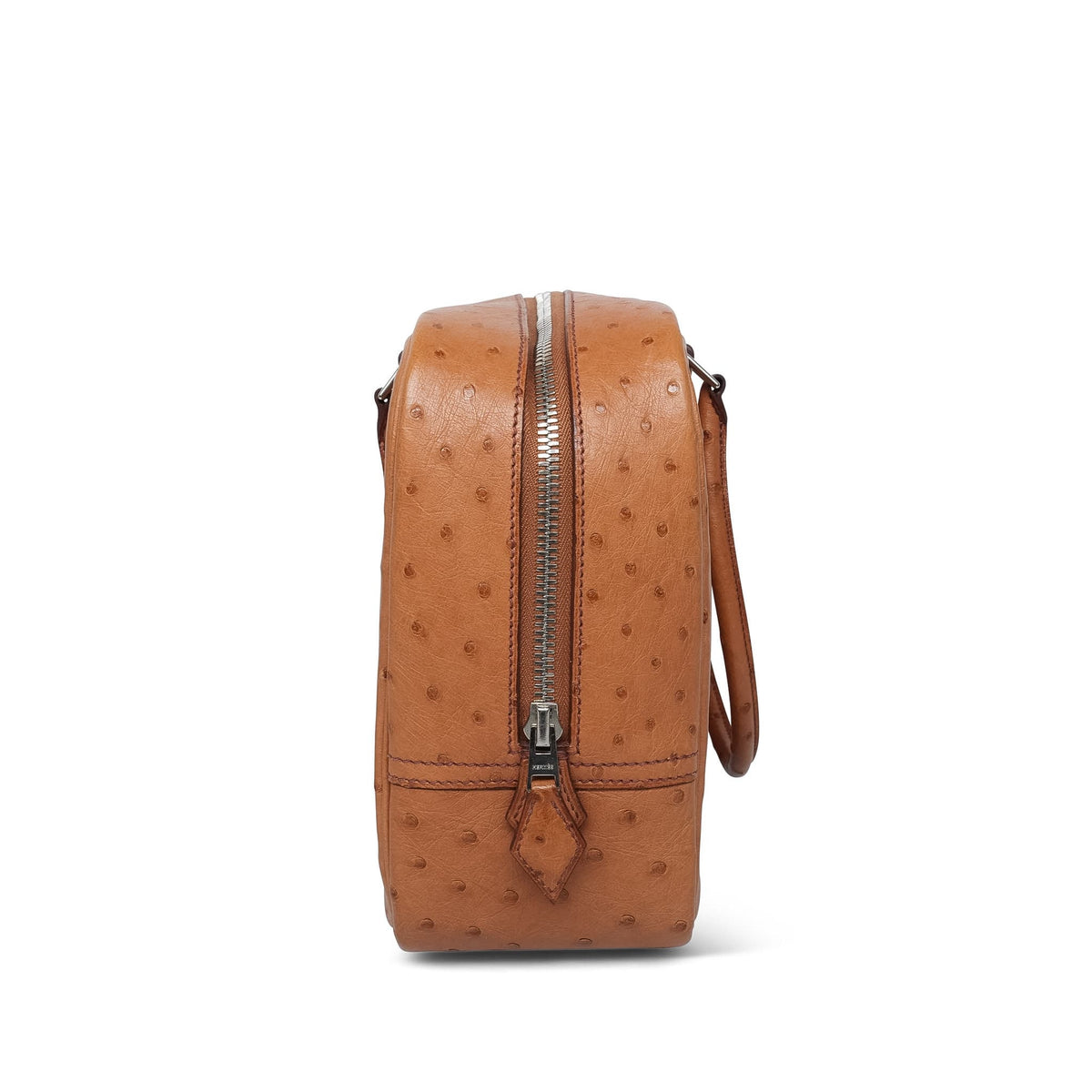 Plume 28 Saffron Ostrich Palladium Plated L Square Stamp