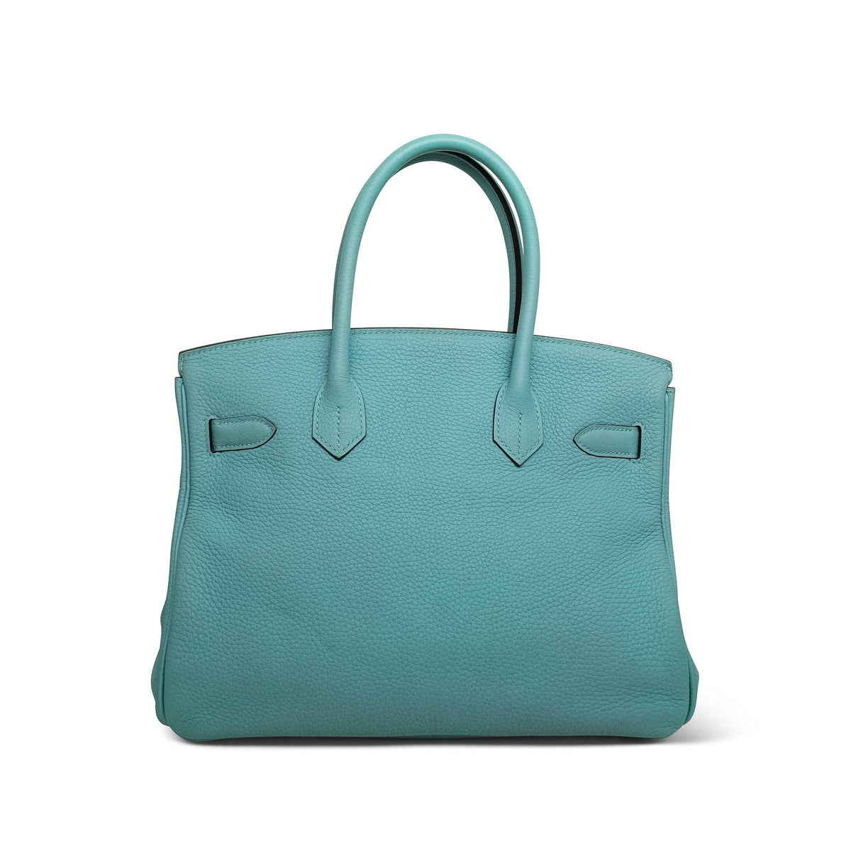 Birkin 30 Bleu Atoll Clemence Palladium Plated X Stamp