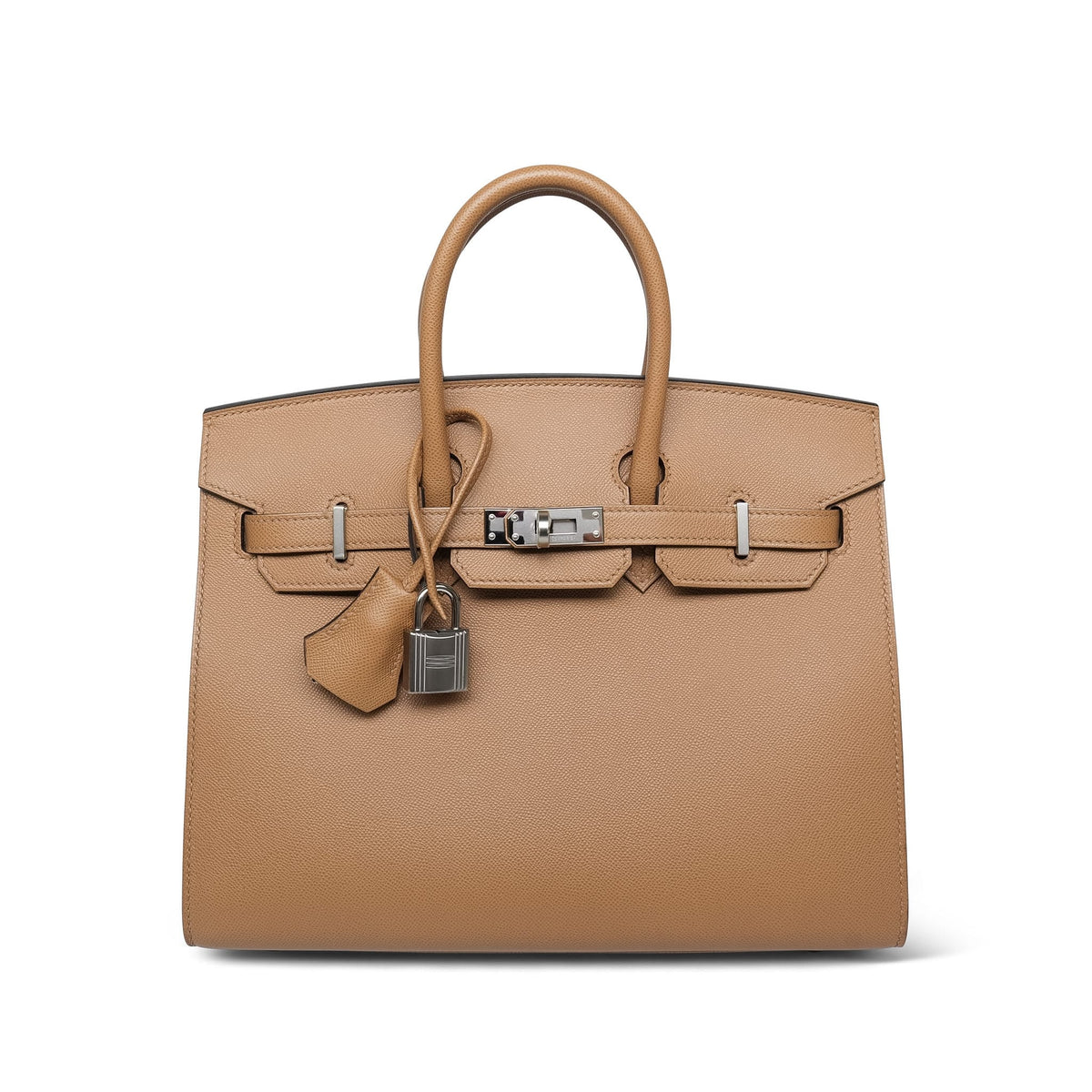 Birkin Sellier 25 Chai Veau Madame Palladium Plated U Stamp