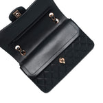 Product image 17 of 20: 21B Black Lambskin Quilted Classic Flap Small Rose Gold HW
