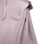Product image 19 of 25: Birkin 25 Rose Dragee Swift Palladium Plated K Square Stamp