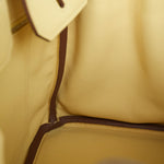 Product image 22 of 22: Birkin 25 Jaune Poussin Swift Palladium Plated T Stamp