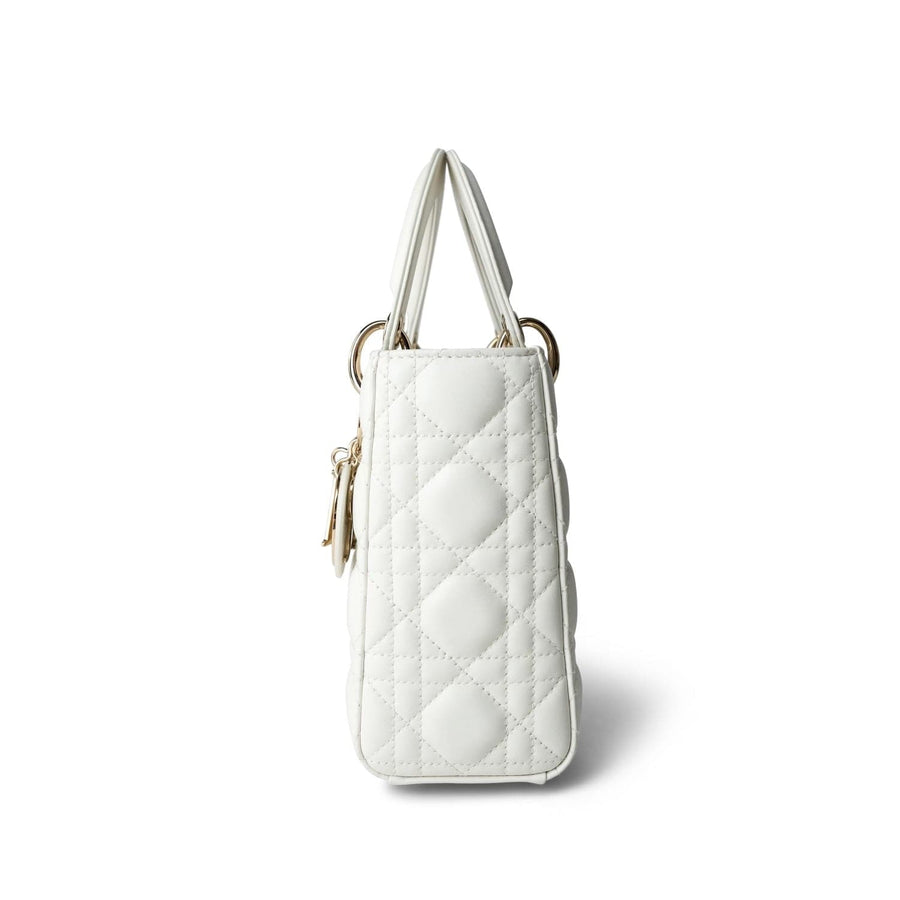 DIONYSUS LAGRE SHOULDER BAG 42 IN OFF WHITE GLOSSY LAMBSKIN