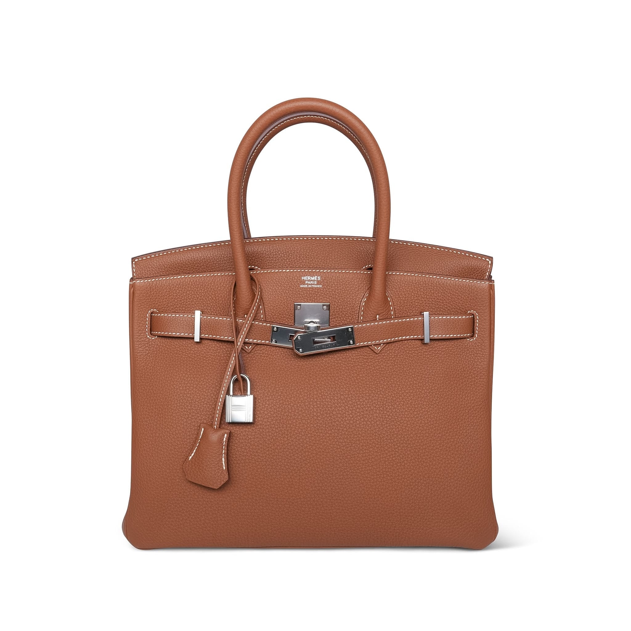 Birkin 30 Gold Veau Togo Palladium Plated C Stamp
