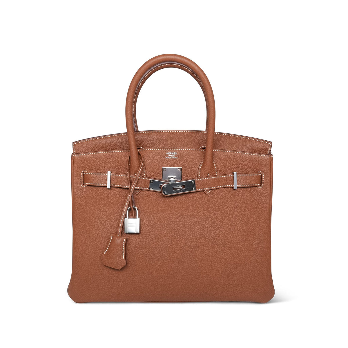 Birkin 30 Gold Veau Togo Palladium Plated C Stamp