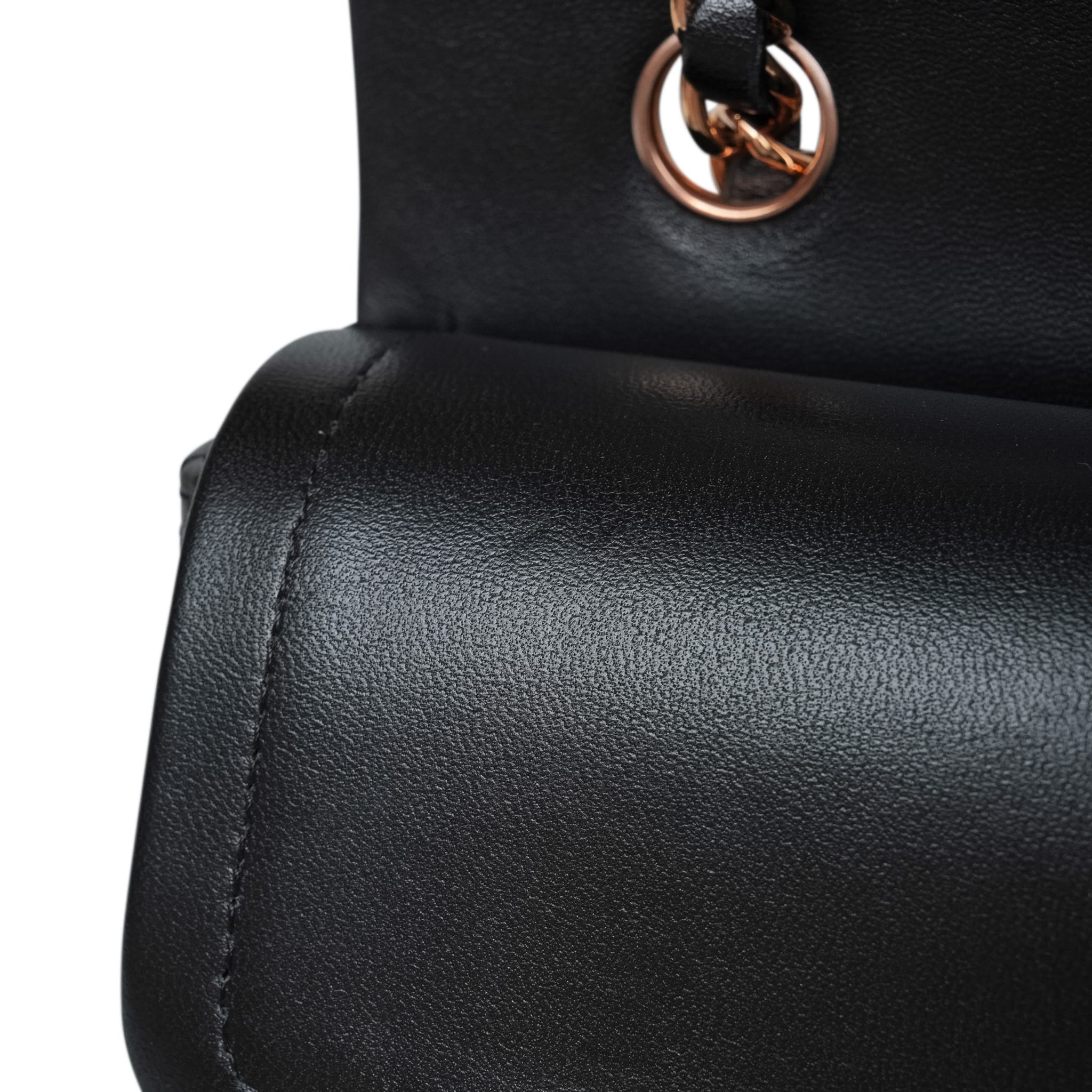 Product image 18 of 20: 21B Black Lambskin Quilted Classic Flap Small Rose Gold HW