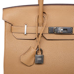 Product image 7 of 17: Birkin 30 Biscuit Togo Palladium Plated U Stamp