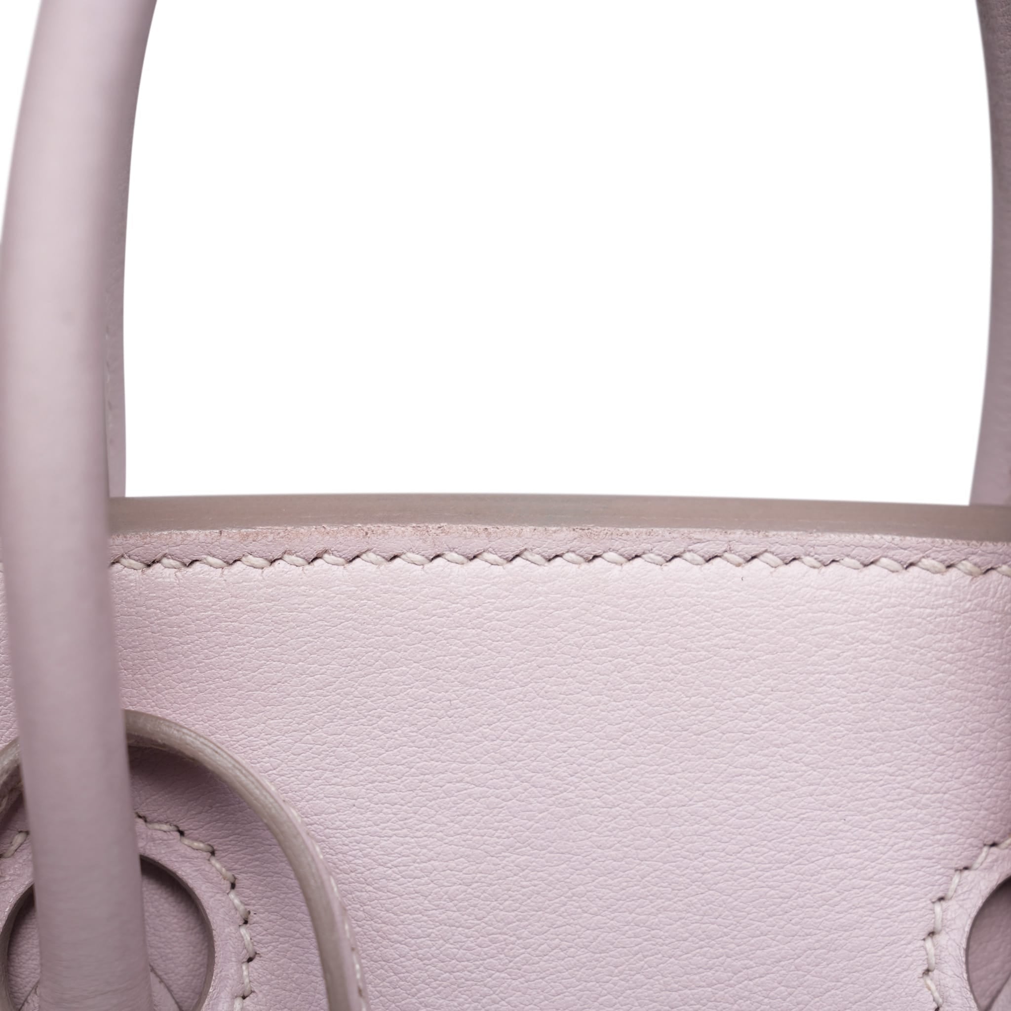 Product image 20 of 25: Birkin 25 Rose Dragee Swift Palladium Plated K Square Stamp