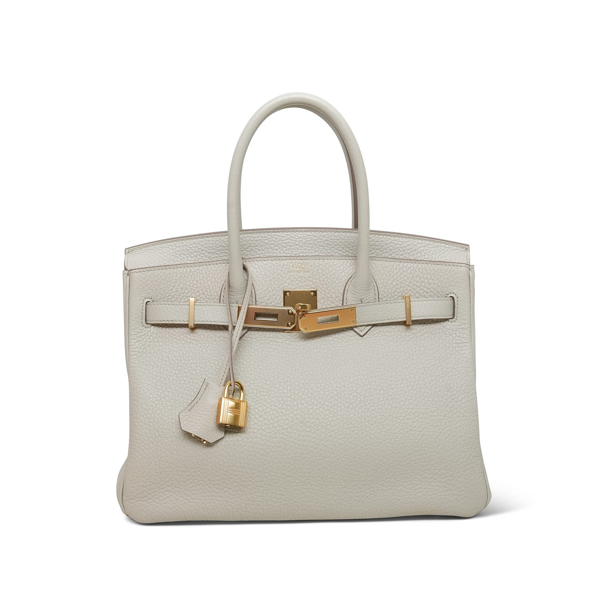 Birkin 30 Beton Clemence Gold Plated U Stamp