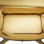 Product image 19 of 22: Birkin 25 Jaune Poussin Swift Palladium Plated T Stamp