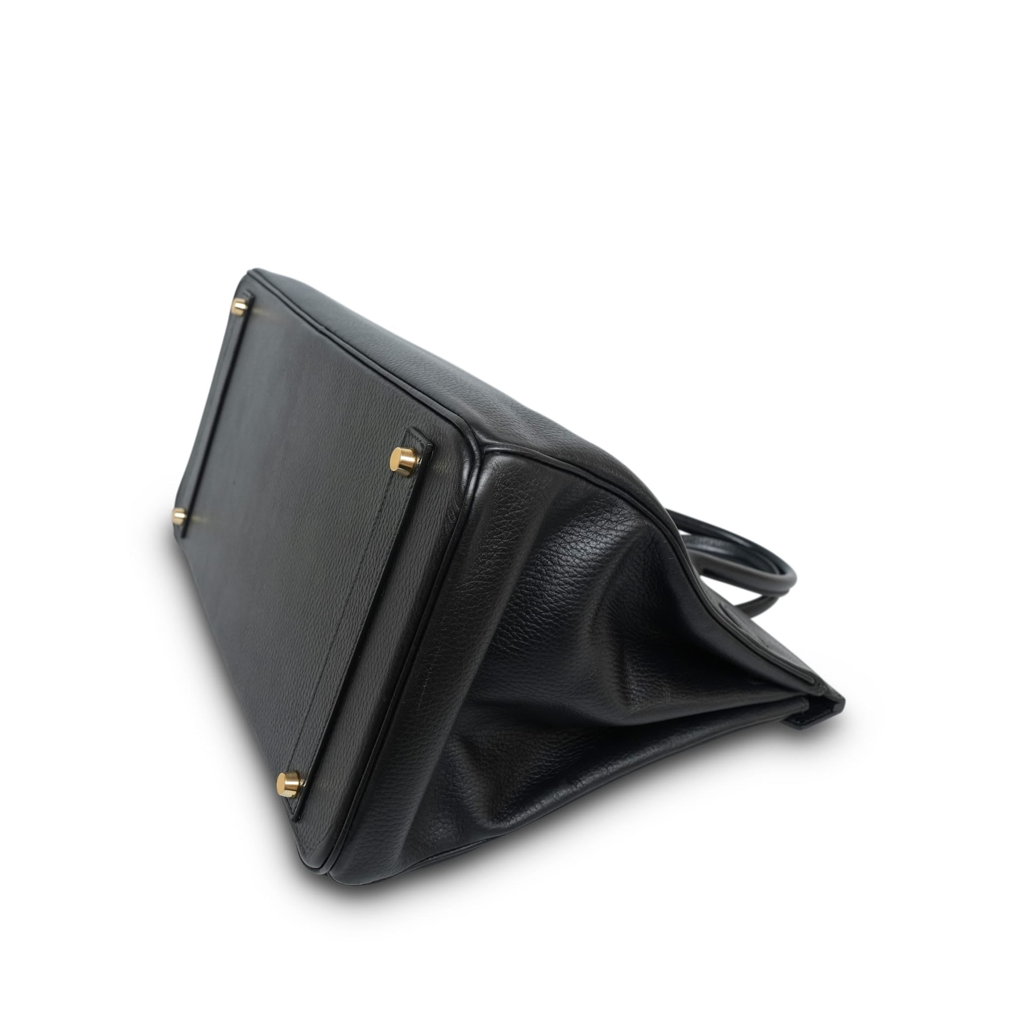 Product image 19 of 22: Birkin 40 Black Ardennes Gold Plated C Square Stamp