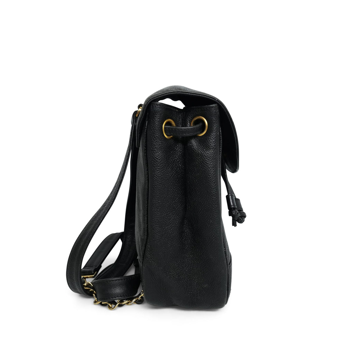 Black Caviar Triple CC Backpack Gold Hardware