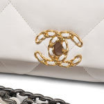 Product image 24 of 26: White Lambskin Quilted 19 Flap Small Mixed HW