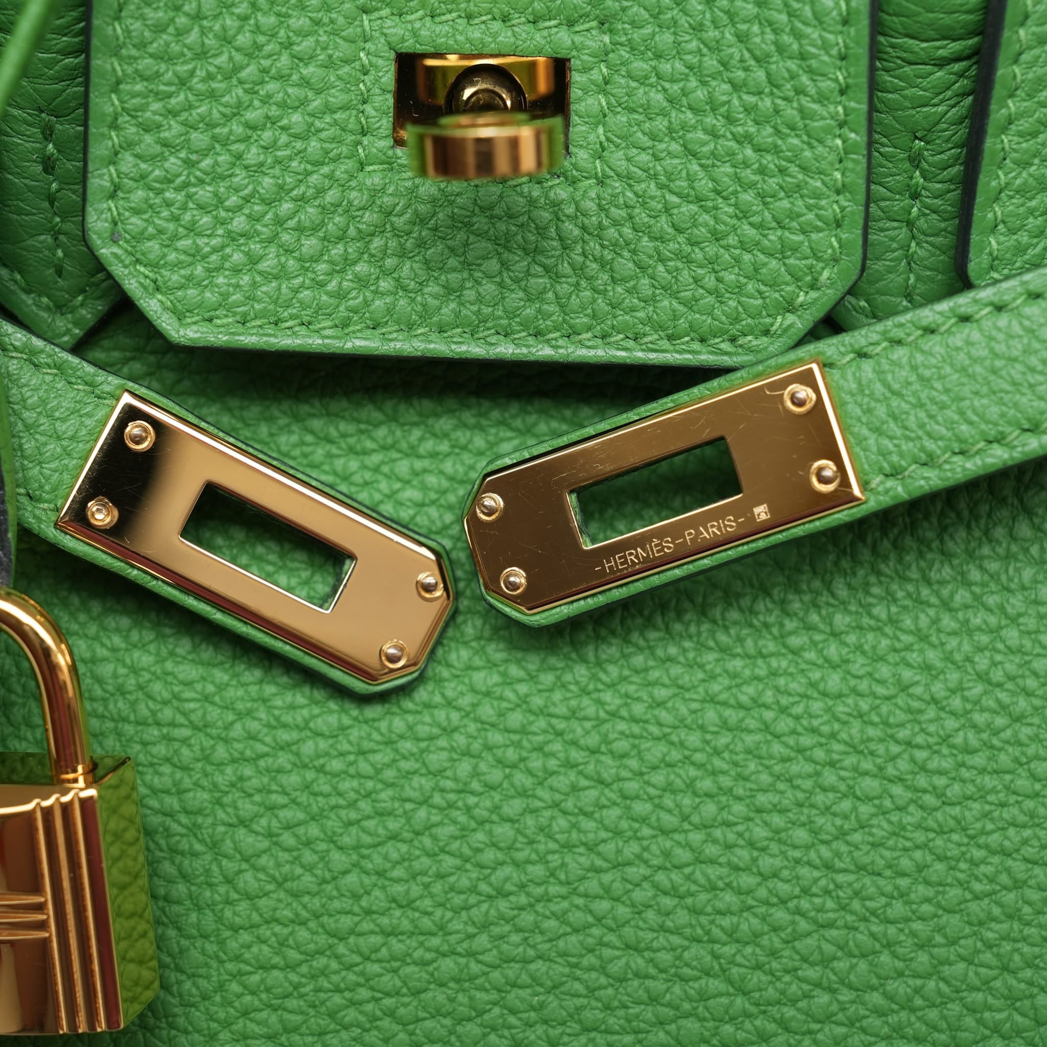 Product image 7 of 19: Birkin 25 Vert Yucca Togo Gold Plated W Stamp