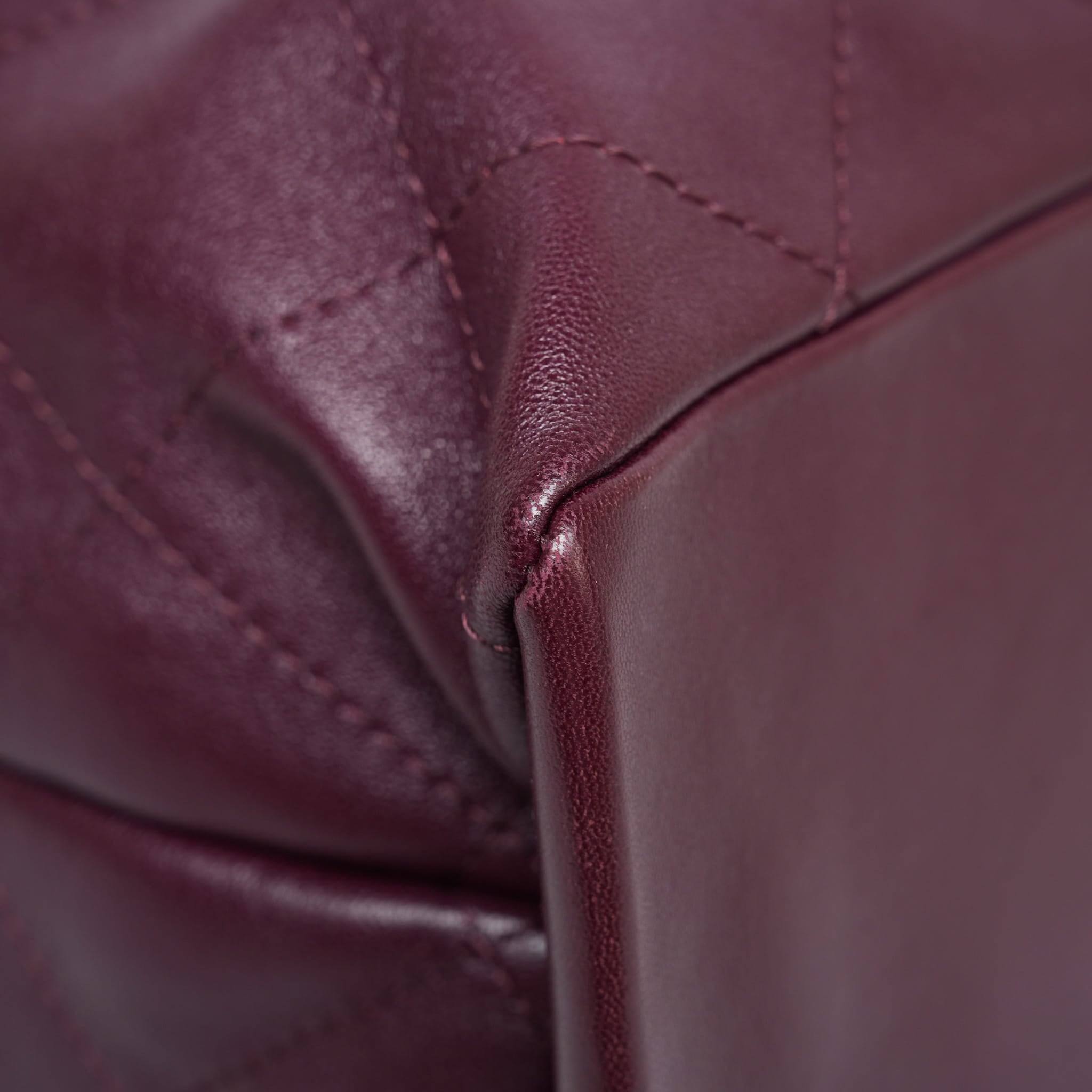 Product image 12 of 22: 26P Dark Burgundy Lambskin Quilted Maxi Hobo Shoulder Bag LGHW