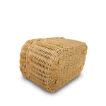 Product image 14 of 17: Braided Rattan Cruise Vanity Case Aged Gold Hardware
