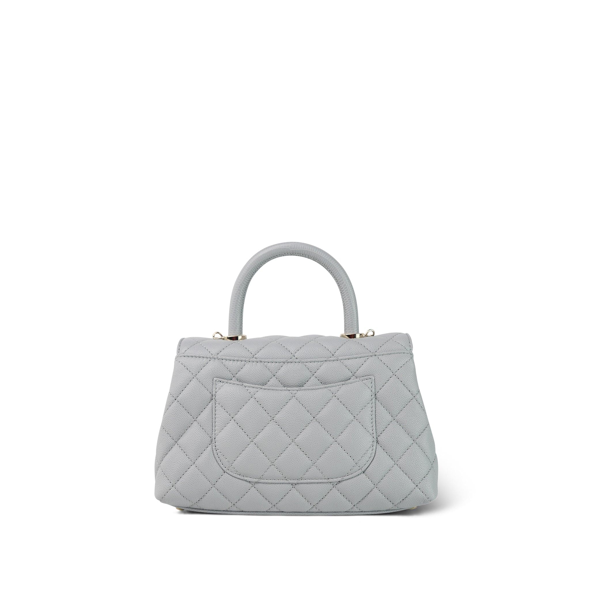 Coco 24P Grey Caviar Quilted Small Coco Handle LGHW – REDELUXE