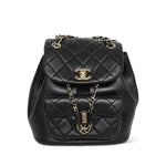 Product image 1 of 12: 22A Black Lambskin Quilted Duma Backpack Mini LGHW