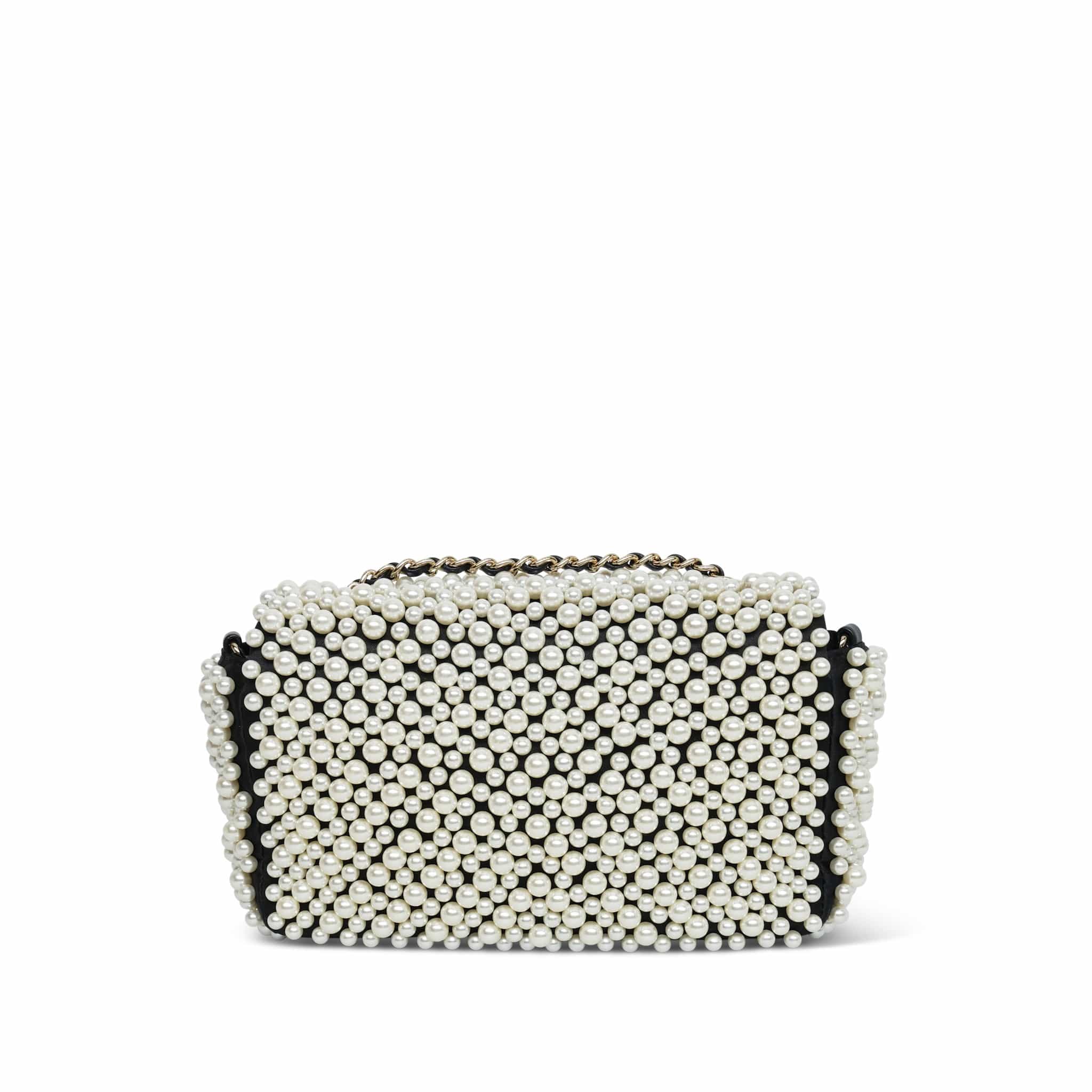 Product image 8 of 16: 19S Pearl On Flap Mini Rectangular Flap Bag LGHW
