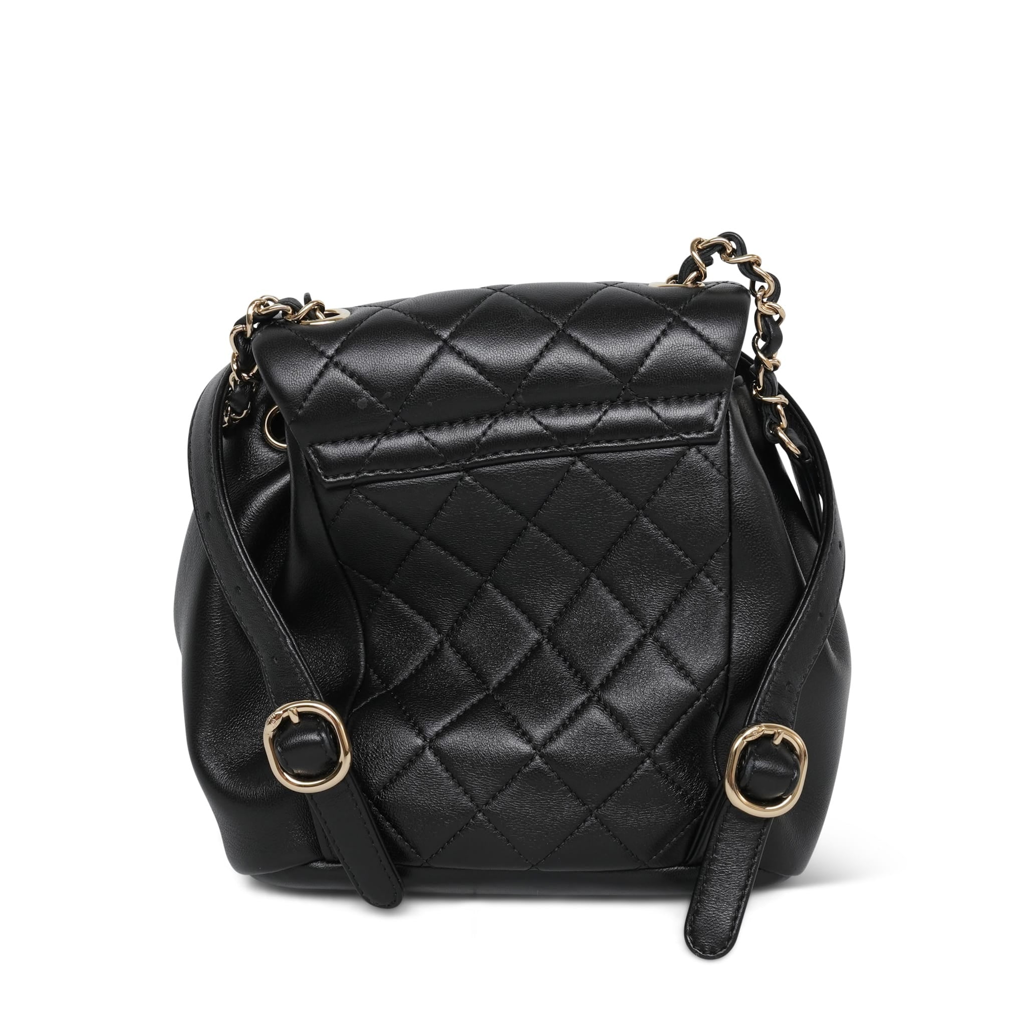 Product image 4 of 12: 22A Black Lambskin Quilted Duma Backpack Mini LGHW