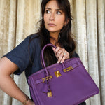 Product image 6 of 16: Birkin 30 Anemone Togo Gold Plated R Square Stamp