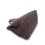 Product image 11 of 14: Birkin 35 Ebene Togo Palladium Plated P Square Stamp