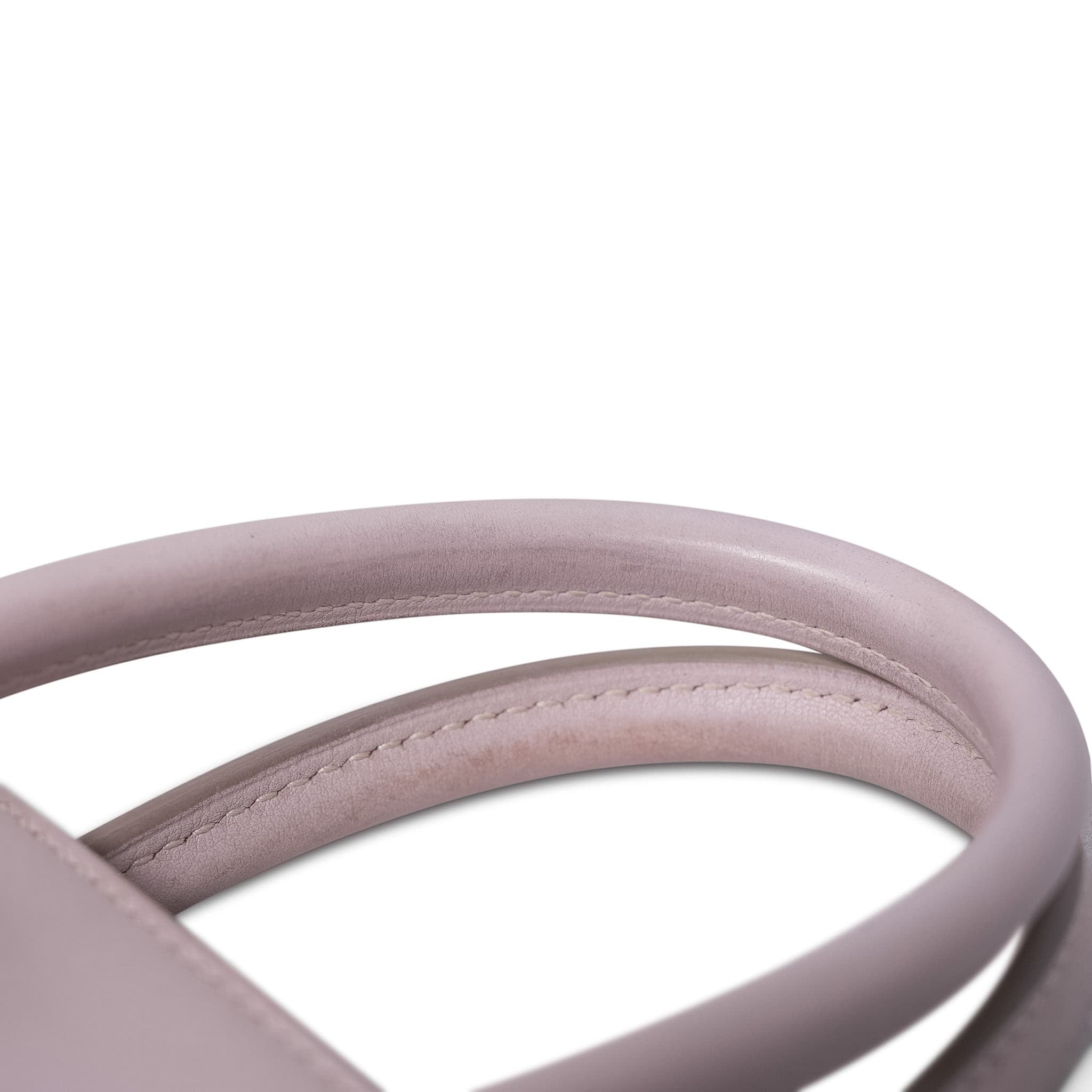 Product image 23 of 25: Birkin 25 Rose Dragee Swift Palladium Plated K Square Stamp