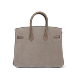 Product image 8 of 18: Birkin 25 Gris Caillou/Etoupe Grizzly/Swift Palladium Plated B Stamp