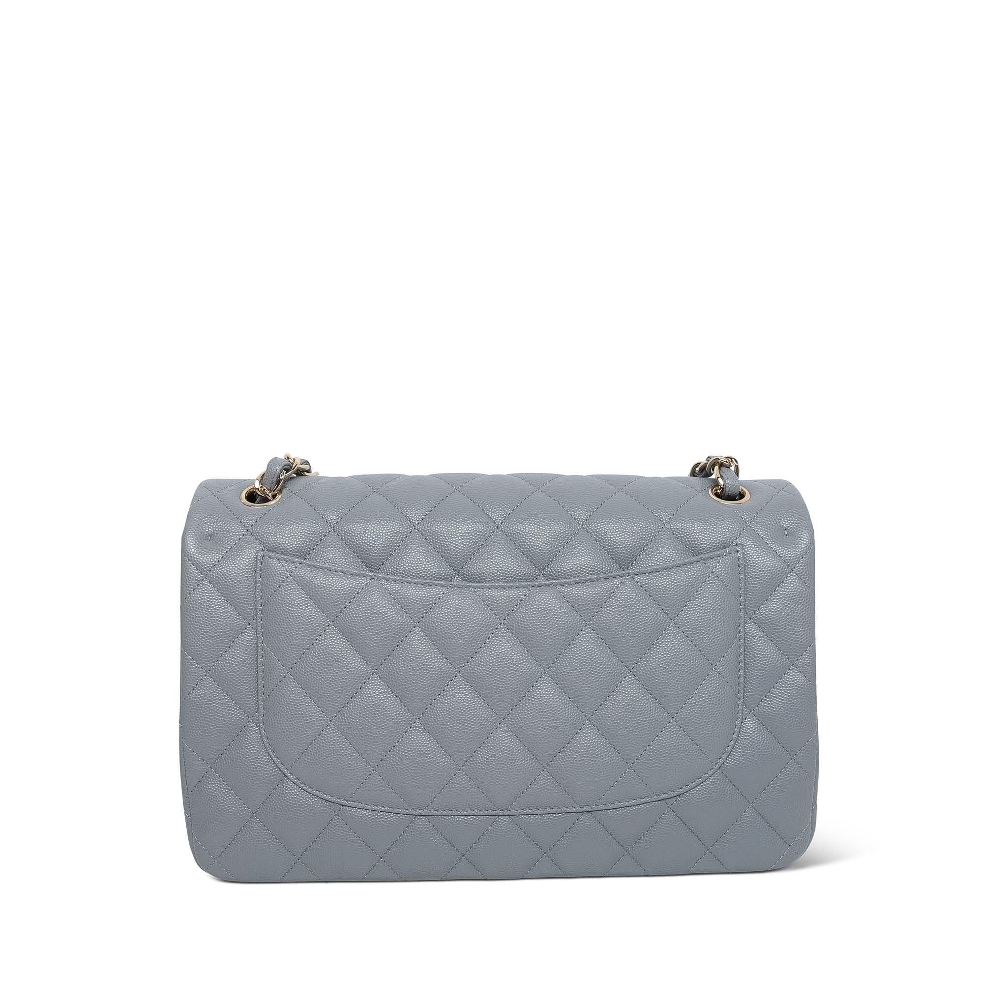 Product image 5 of 18: 20C Grey Caviar Quilted Classic Flap Jumbo LGHW