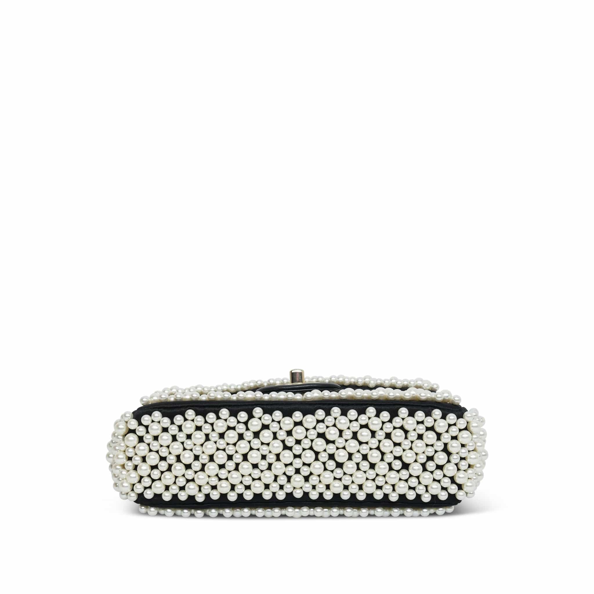 Product image 10 of 16: 19S Pearl On Flap Mini Rectangular Flap Bag LGHW