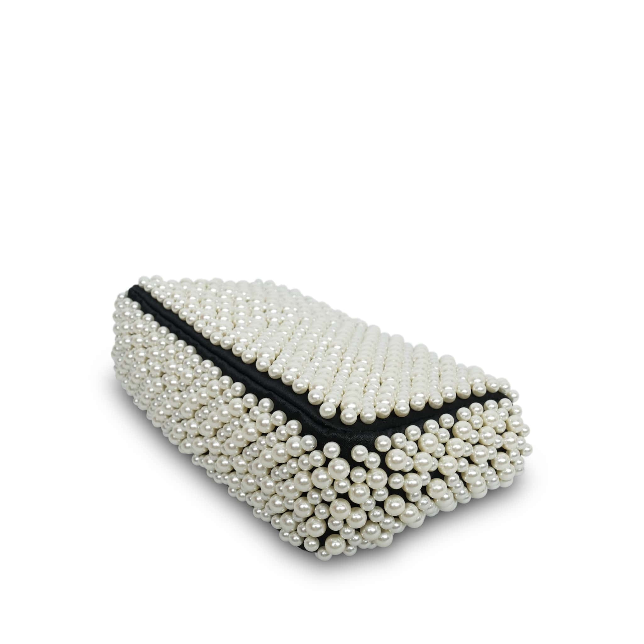 Product image 13 of 16: 19S Pearl On Flap Mini Rectangular Flap Bag LGHW