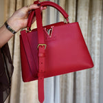 Product image 10 of 14: Louis Vuitton Red Taurillon Capucines BB Light Gold Hardware