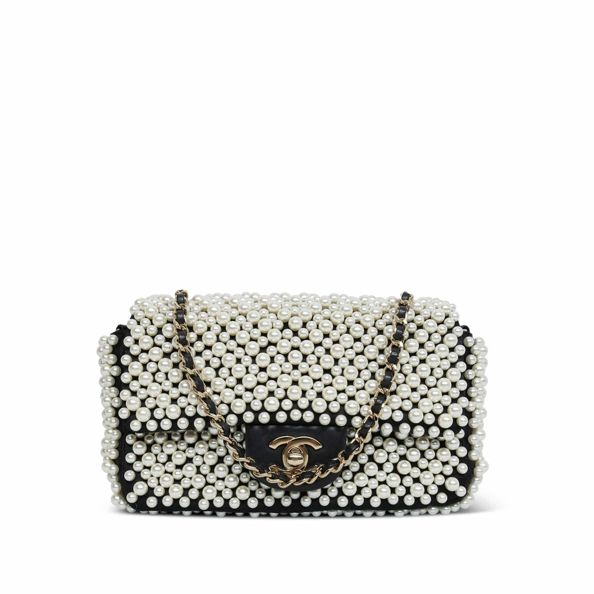 19S Pearl On Flap Mini Rectangular Flap Bag LGHW