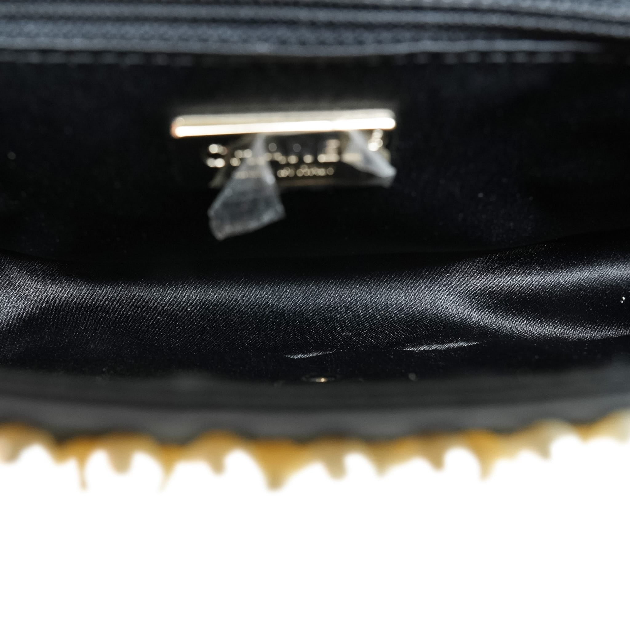 Product image 15 of 16: 19S Pearl On Flap Mini Rectangular Flap Bag LGHW