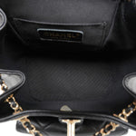 Product image 11 of 12: 22A Black Lambskin Quilted Duma Backpack Mini LGHW