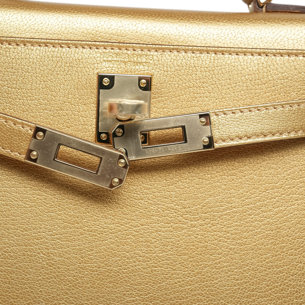 Kelly Sellier Mini Dore Chevre Chamkilight Permabrass Plated K Stamp