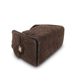 Product image 7 of 11: Brown Suede Quilted 25 Hobo Bag Small Aged Gold Hardware