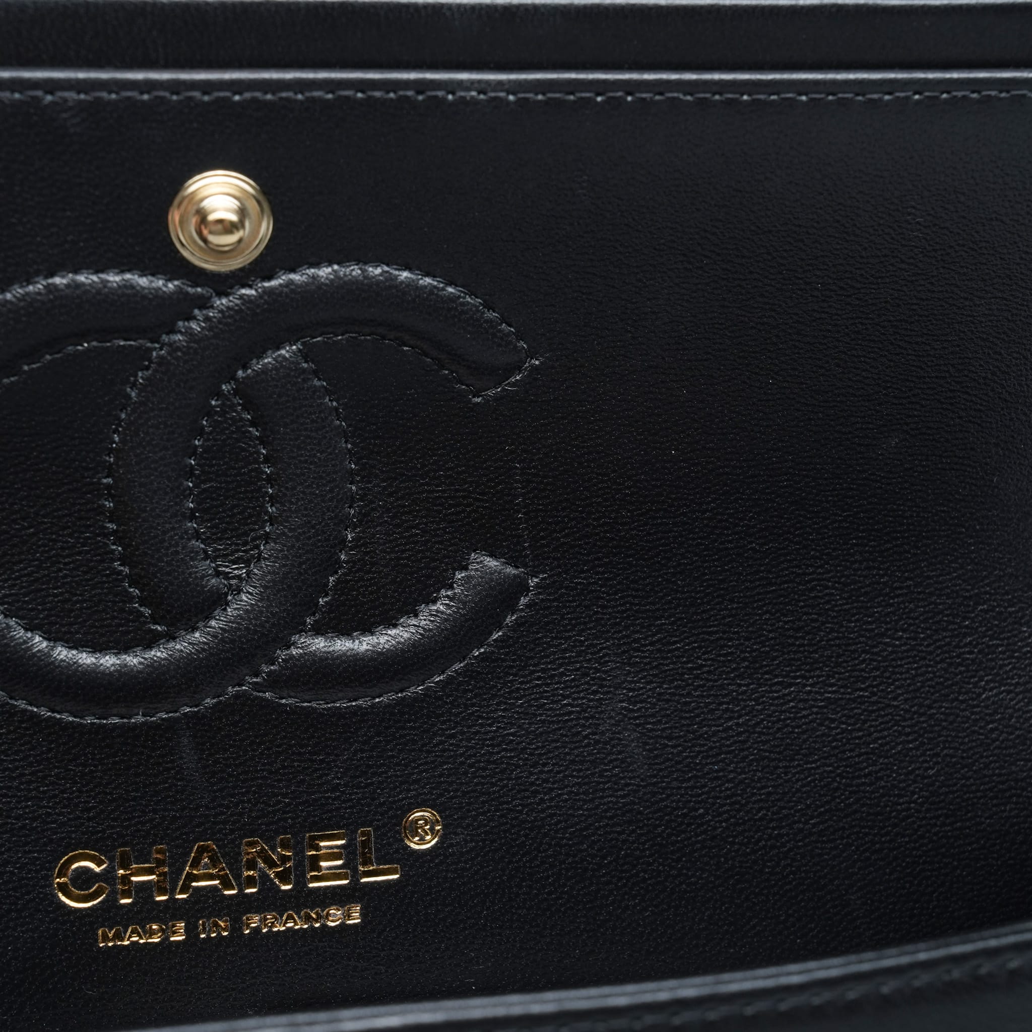 Product image 16 of 20: 21B Black Lambskin Quilted Classic Flap Small Rose Gold HW