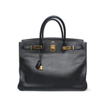 Product image 5 of 22: Birkin 40 Black Ardennes Gold Plated C Square Stamp