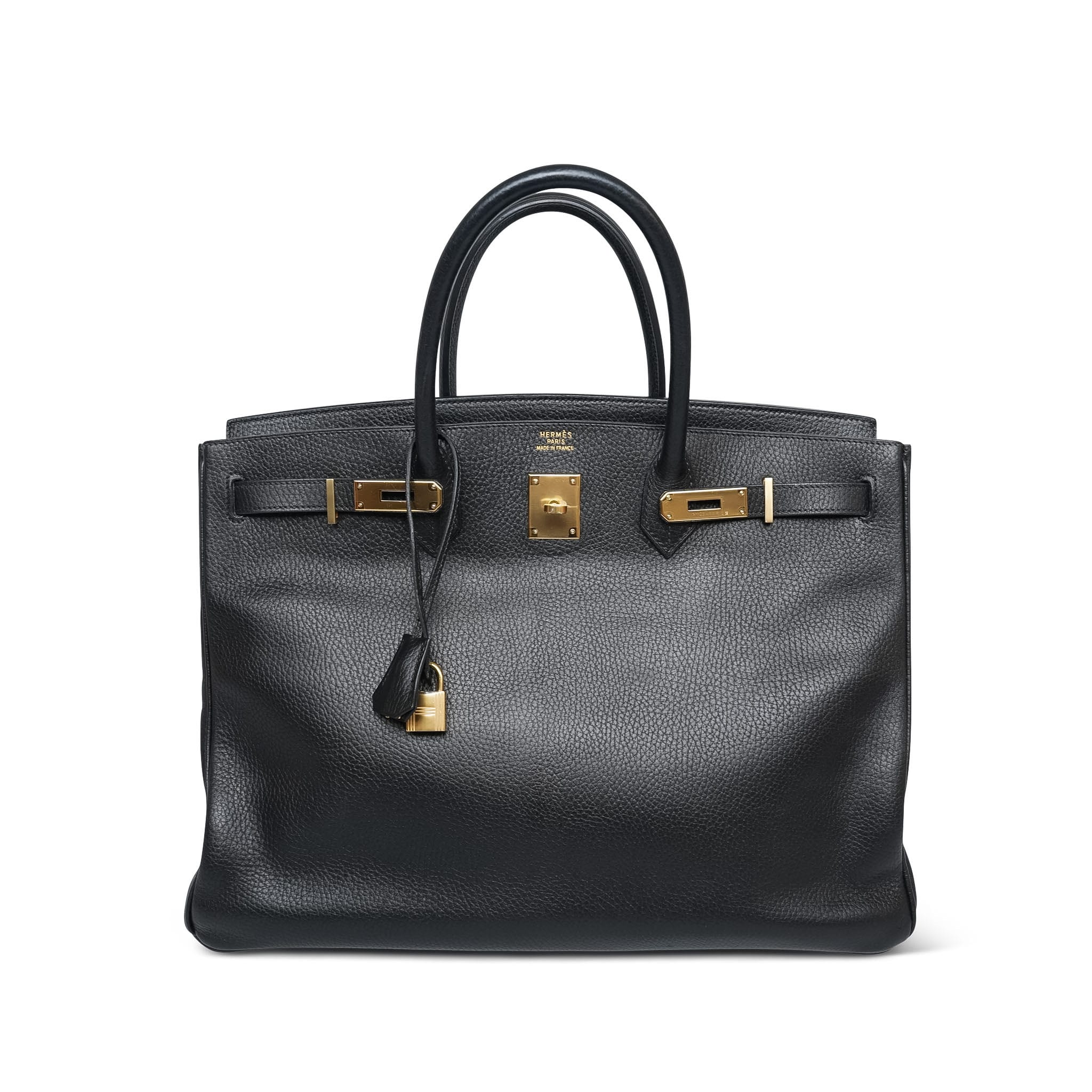 Product image 5 of 22: Birkin 40 Black Ardennes Gold Plated C Square Stamp