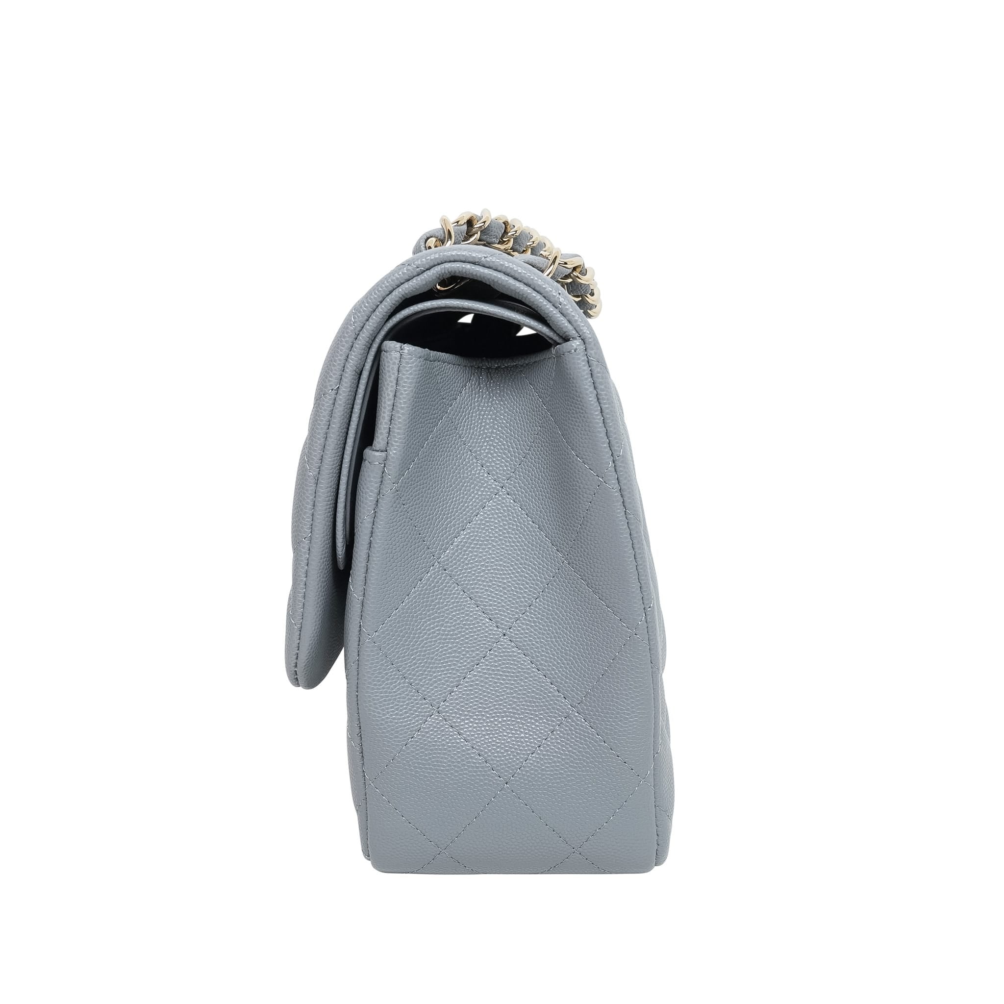 Product image 7 of 18: 20C Grey Caviar Quilted Classic Flap Jumbo LGHW