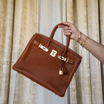 Product image 10 of 19: Birkin 30 Fauve Barenia Faubourg Gold Plated C Stamp