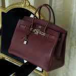 Product image 14 of 20: Birkin 35 Rouge H Togo Palladium Plated I Square Stamp