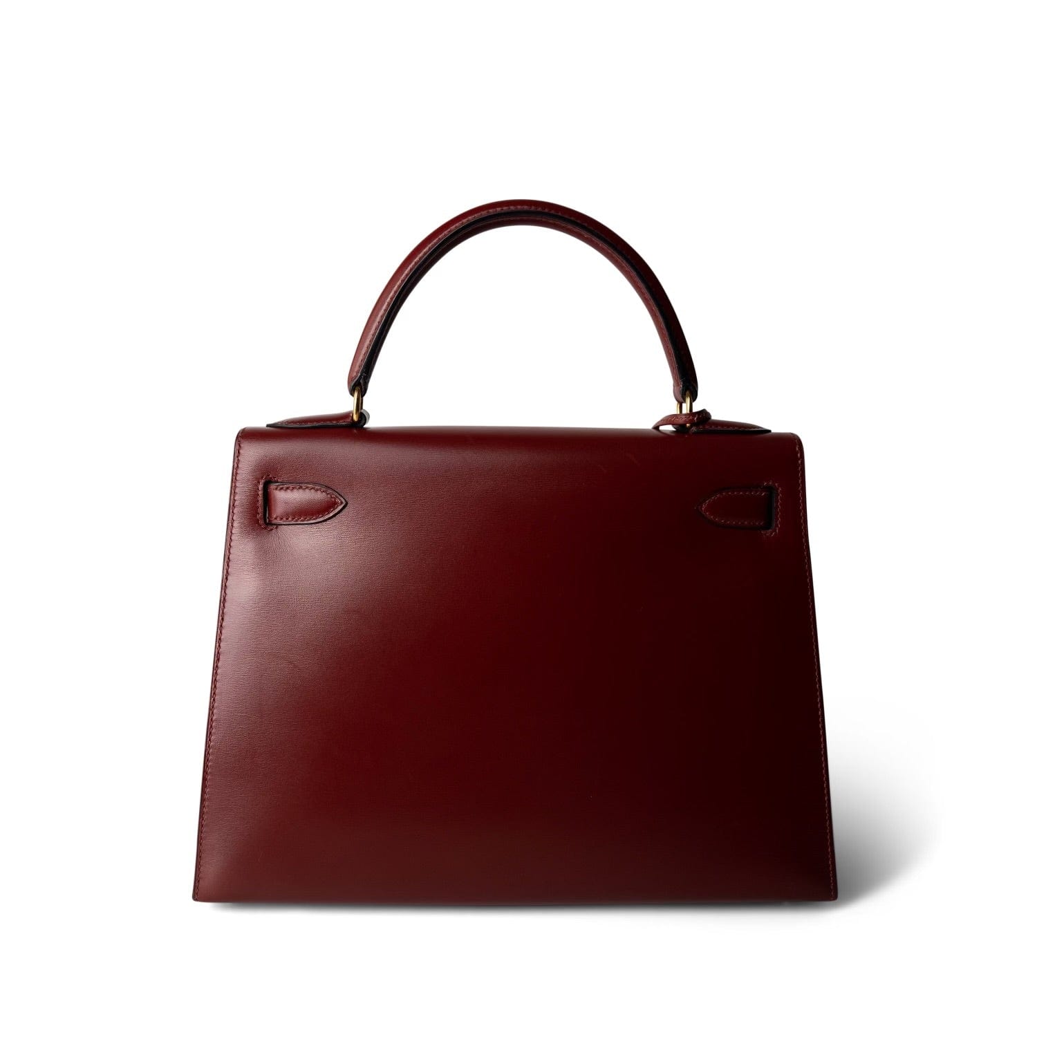 Vintage Kelly 28 Rouge H Box Calfskin Gold Plated (W) Stamp