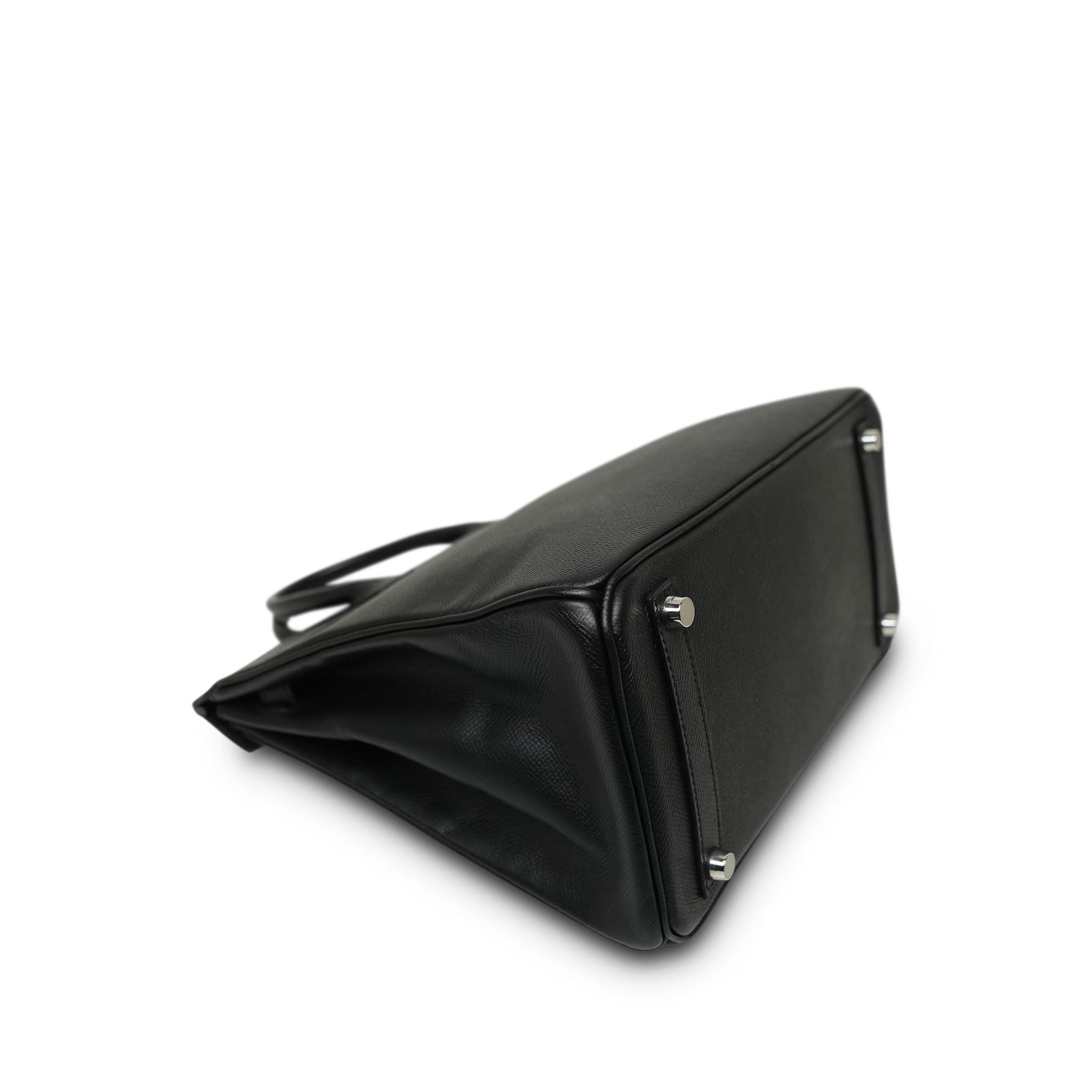 HAC 28 Black Courchevel Palladium Plated J Square Stamp – REDELUXE