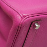 Product image 23 of 27: HAC 32 Fuchsia Chèvre de Coromandel Palladium Plated J Square Stamp