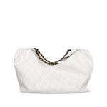 Product image 4 of 12: 26M White Black Denim Coco Beach Maxi Hobo Bag AGHW